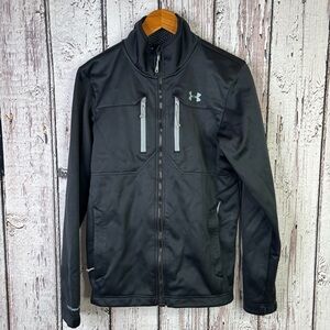 Under Armour ColdGear Infrared Softershell Black Jacket Men’s Small Full Zip